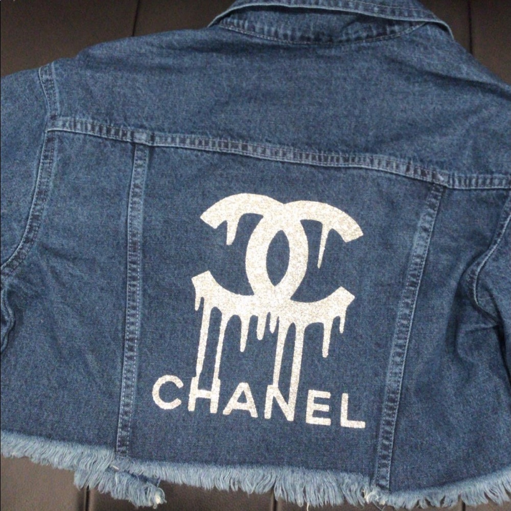 Chanel logo jean jacket ! never worn brand new